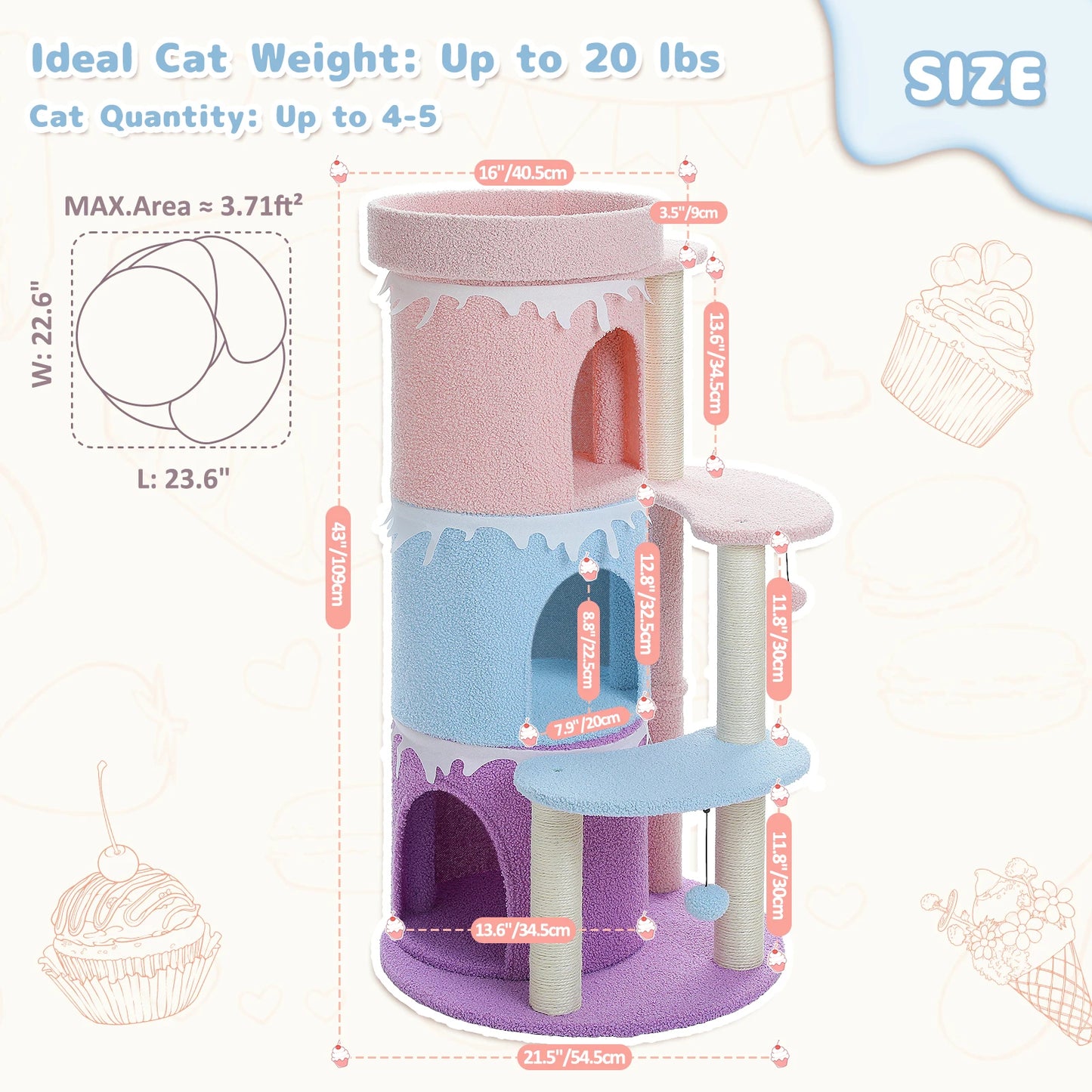 Multi-Tier Cake Cat Tree