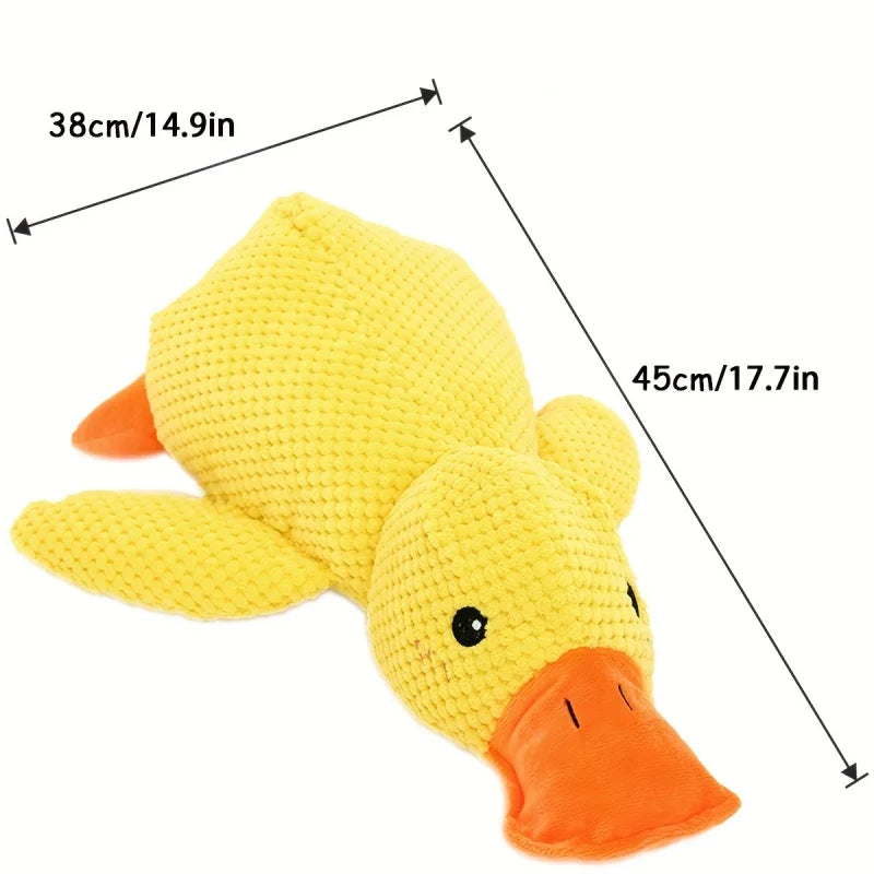 Duck-Shaped Squeaky Plush Toy