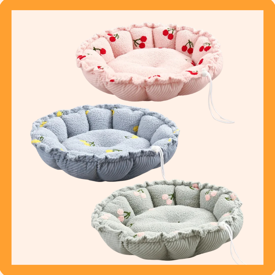 Adjustable Cherry Fruit Dog Bed