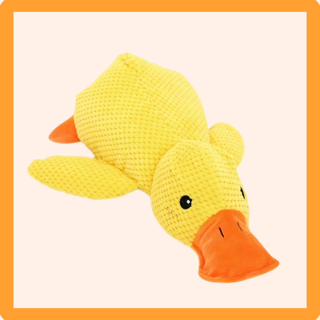 Duck-Shaped Squeaky Plush Toy