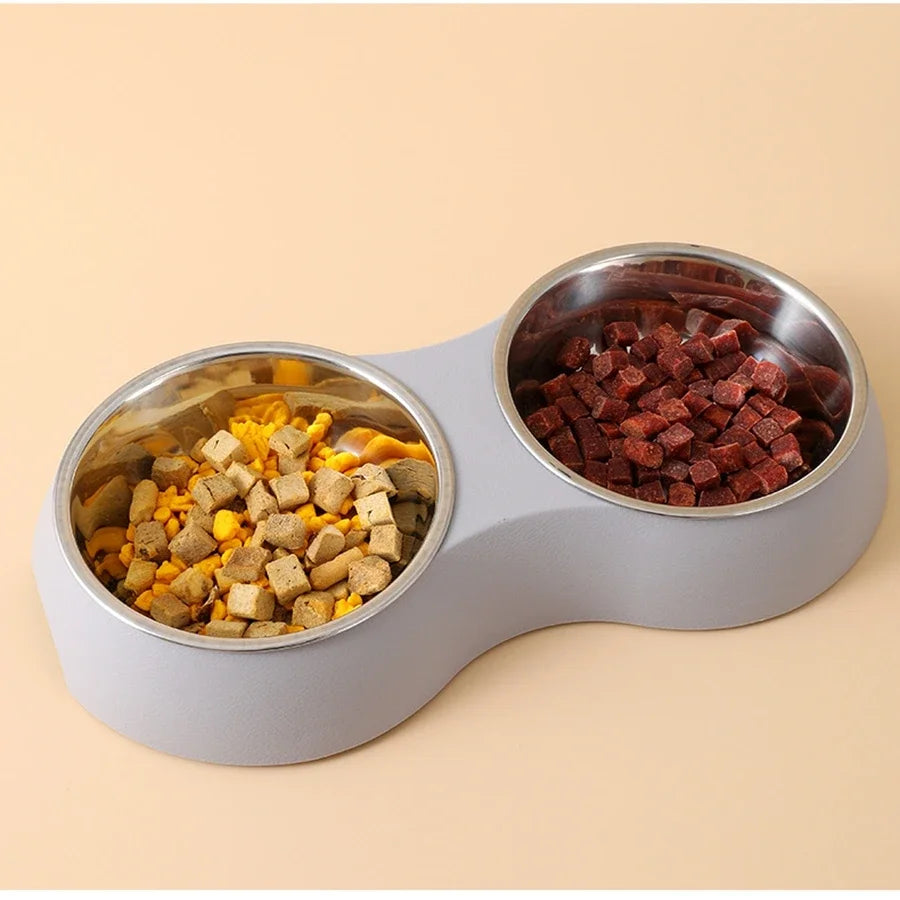 🐶🐱 Double Stainless Steel Pet Bowl