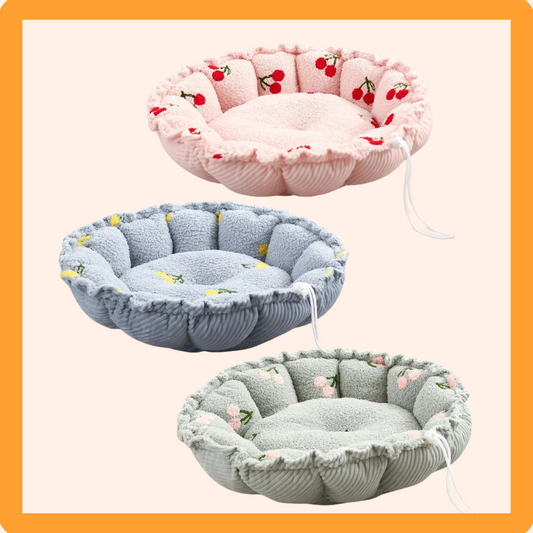 🍒Adjustable Cherry Fruit Dog Bed