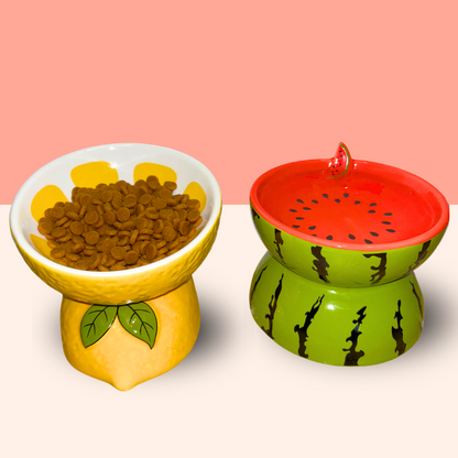 Cat Bowl Ceramic Protects Cervical Neck Drinks Water Eats Dog Snacks Skew Mouth High Foot Grain Bowl Fruit Bowl Pet Supplies