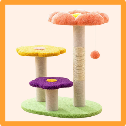 🌸Flower Cat Scratch Post 3 Tiers