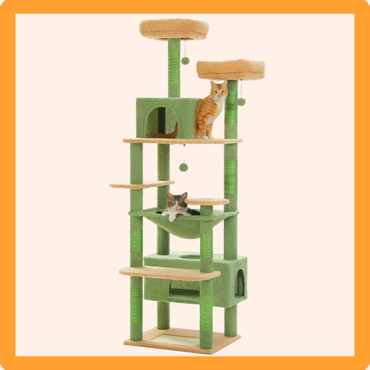 💚Green Cat Tree with Hammock